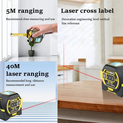 3-in-1 Infrared Laser Tape Measure