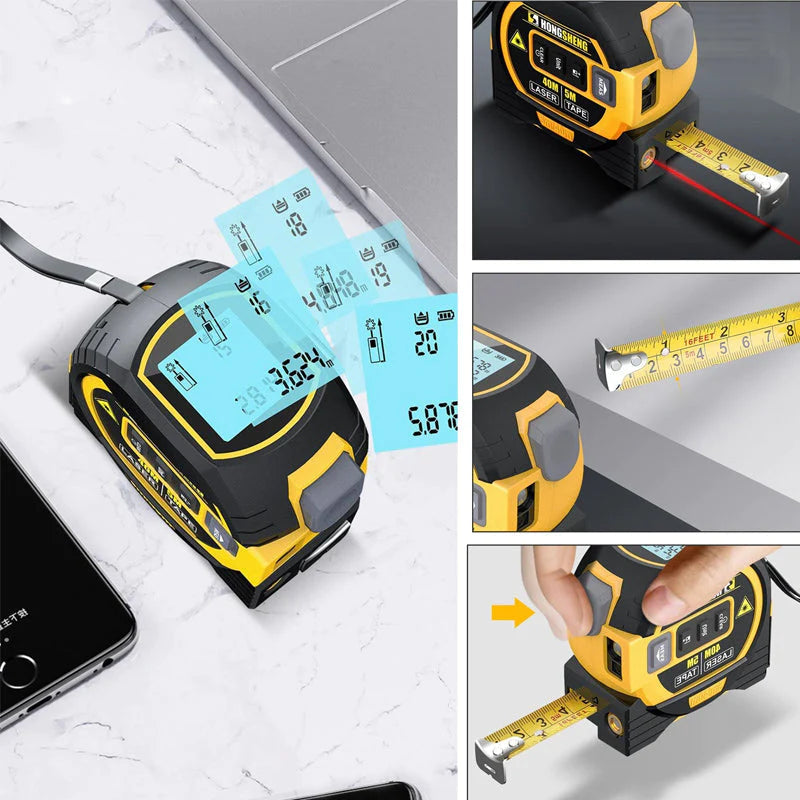 3-in-1 Infrared Laser Tape Measure